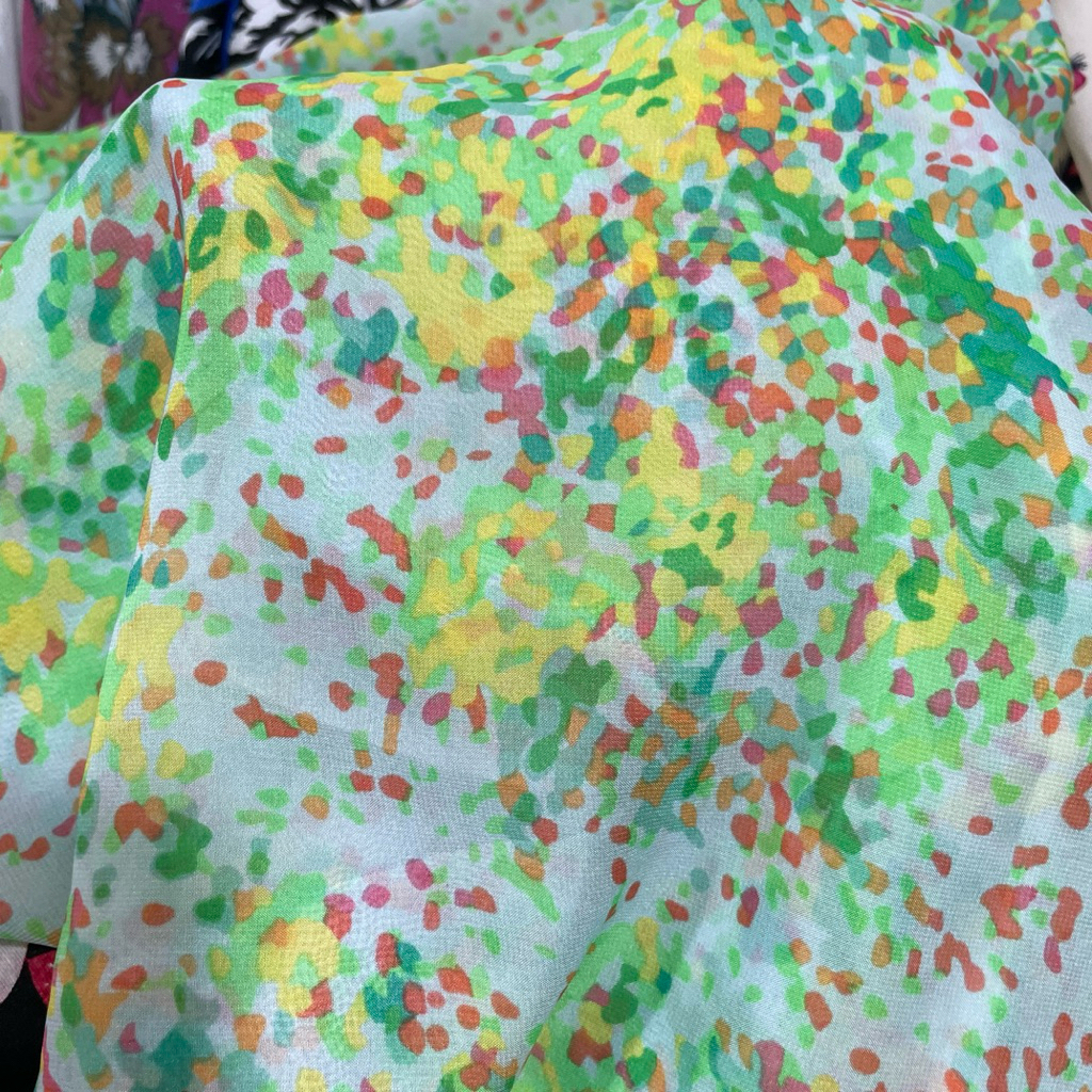 kain sifon sutra motif polkadot premium - kaim sifon salju - kaim sifon ceruti - kain zara ceruty gf