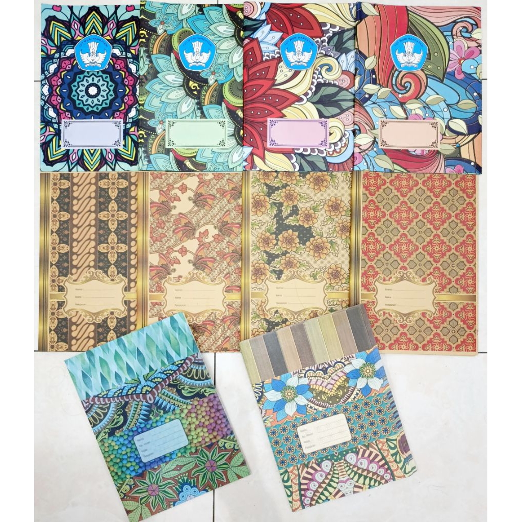 

(KUARTO Motif Batik) Sampul Buku Kertas Ukuran Kwarto / A5, Book Cover