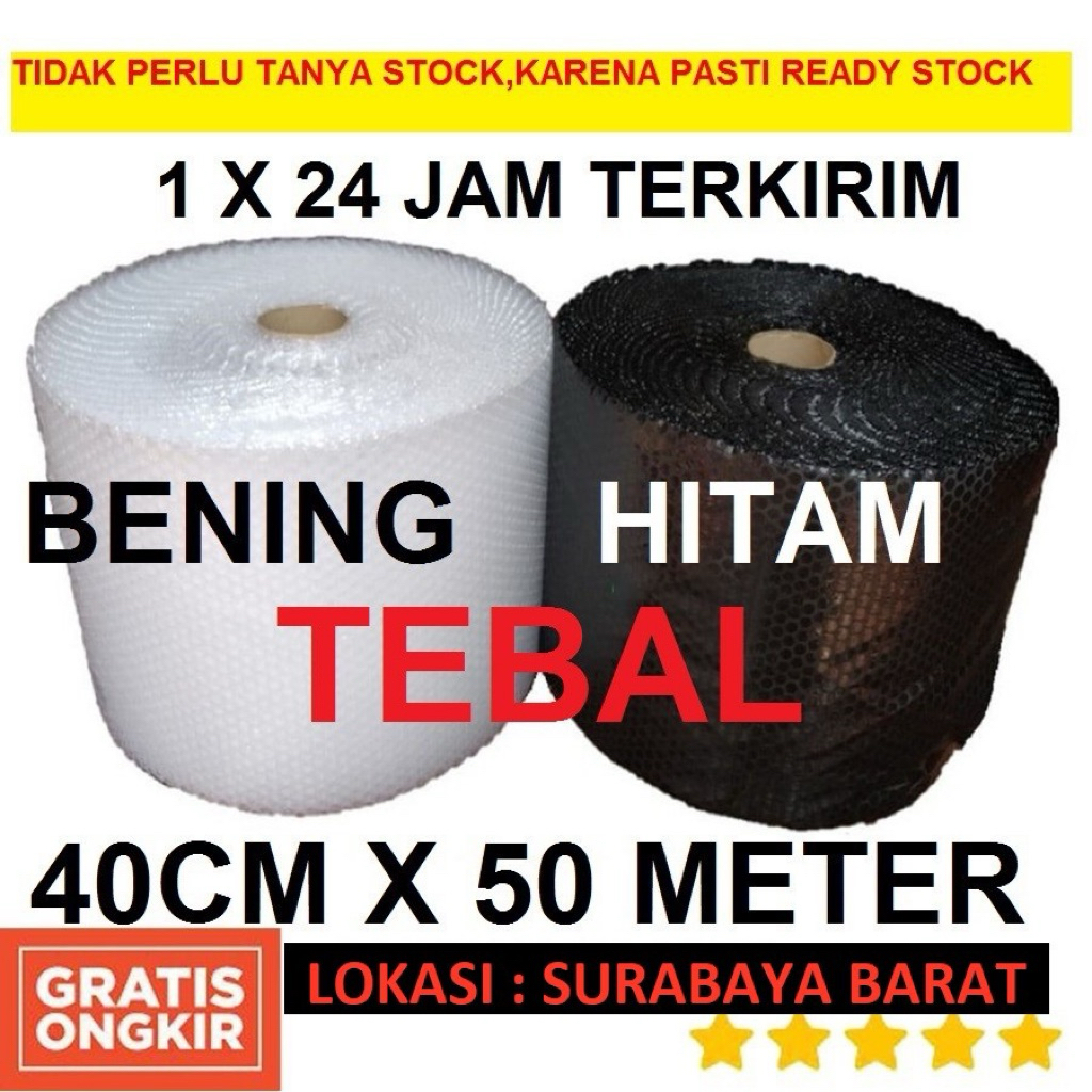

bubble warb Tebal warna bening 40Cm x 50 Meter