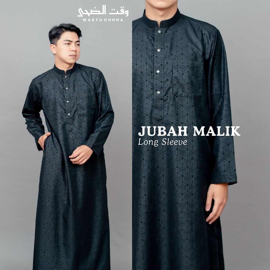 SEMPOL WAKTU DHUHA - Jubah Malik Gamis Slimfit Pria Lengan Panjang Premium