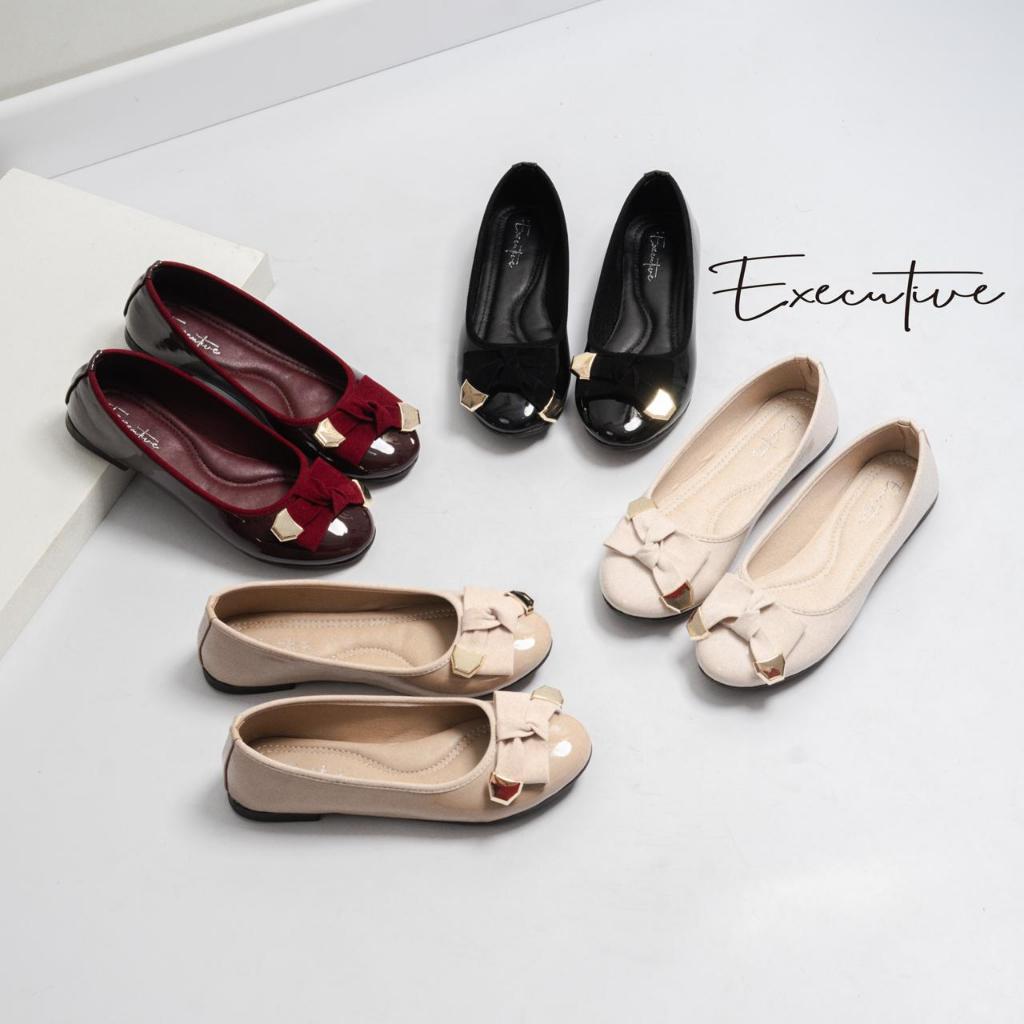 EXECUTIVE - Zanetta Sepatu Flat Wanita Pita Sepatu Kerja Wanita