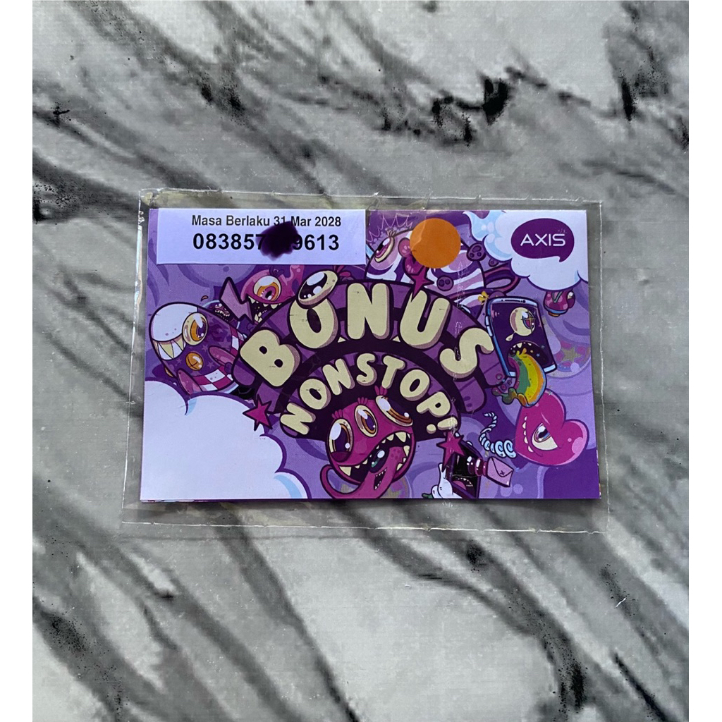 SP/Kartu perdana Axis kouta 3 gb, segel, belum Registrasi