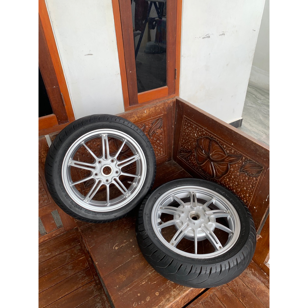 VELG UNBRAND VESPA MATIC SPRINT PRIMA S LX DEPAN BELAKANG SET BAN