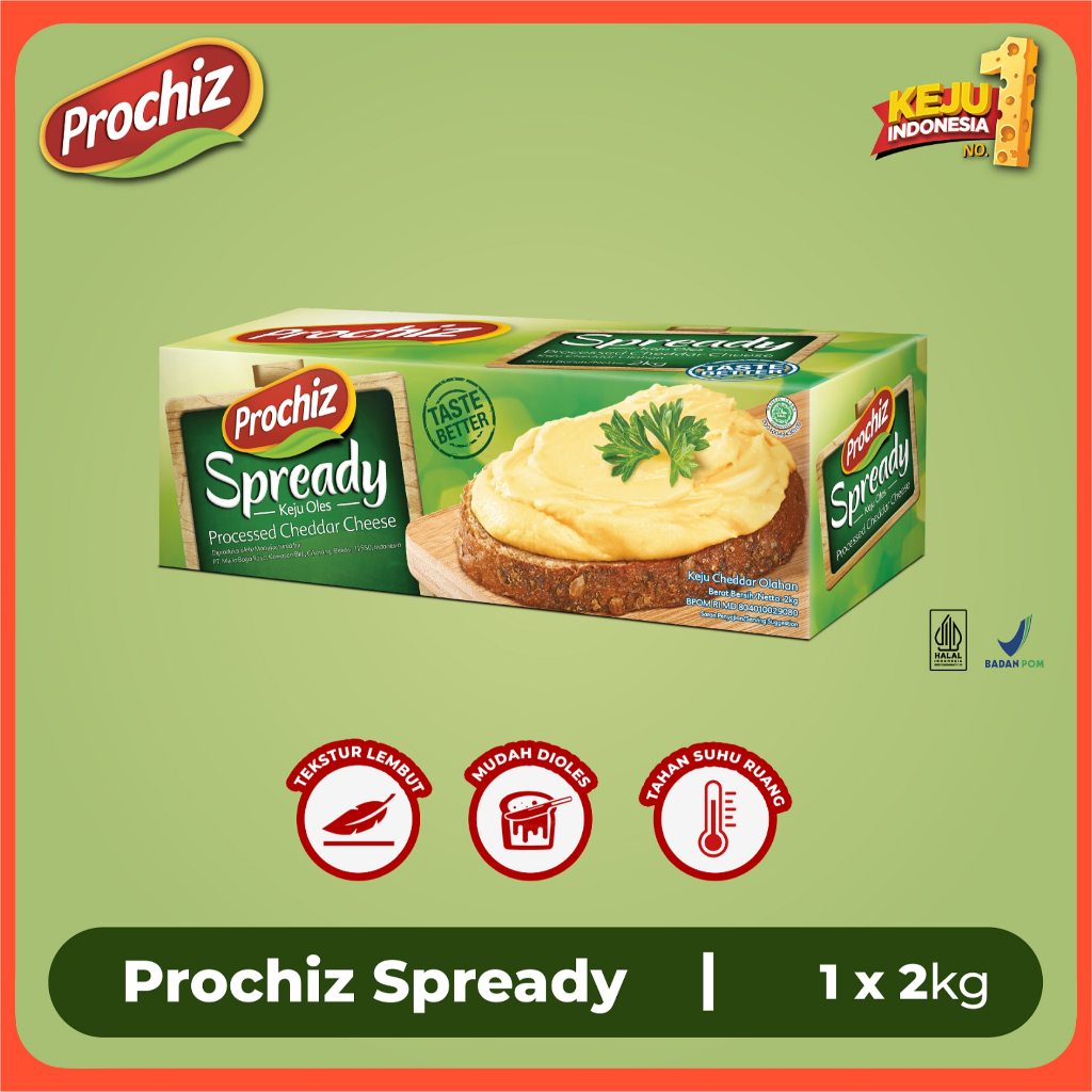 

Keju ProChiz Spready 2Kg Cheese Oles Viral Topping Lumer