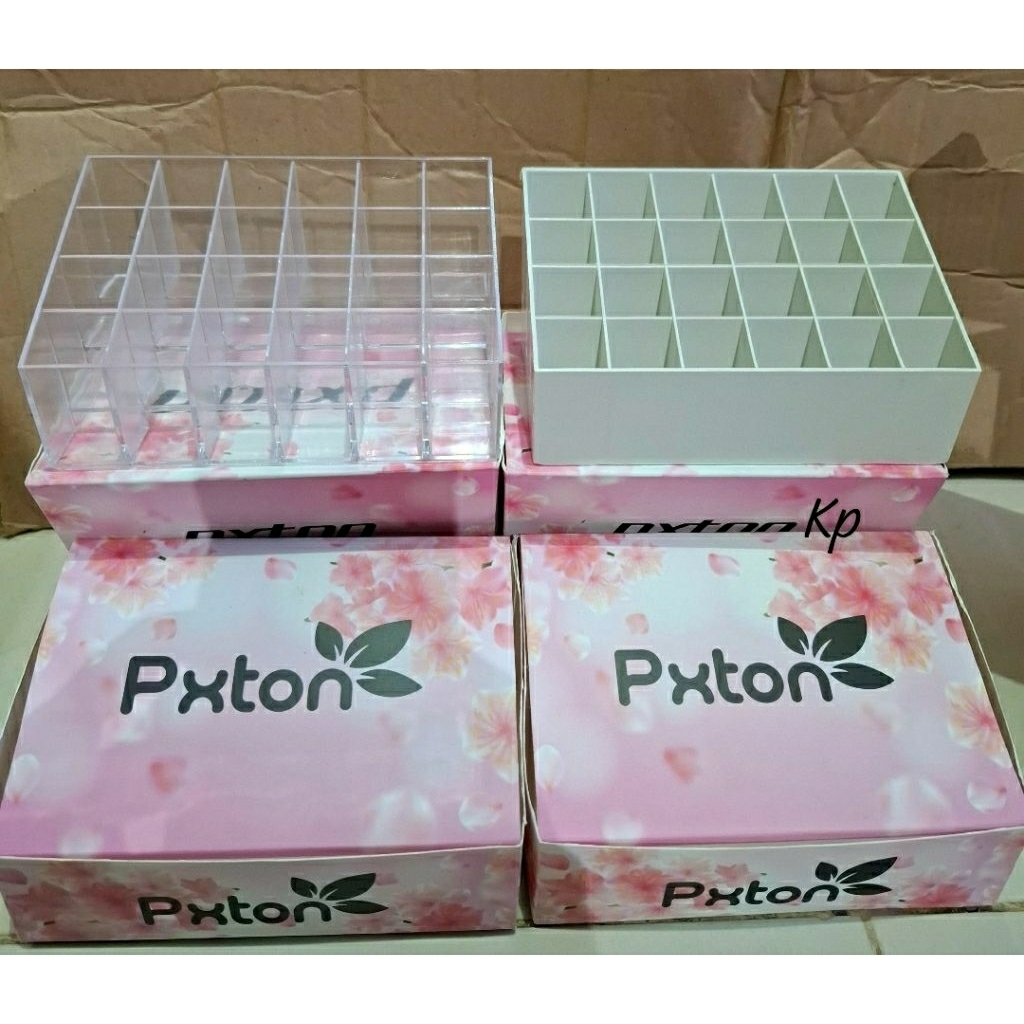 Rak Tempat Lipstik 24 Slot/Rak Tempat Parfum Roll Kecil/Storage Berdiri Serbaguna 24 Slot