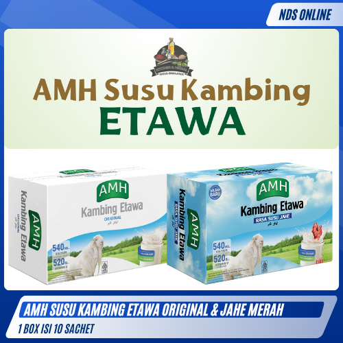 

Susu Kambing Etawa AMH Original & Jahe Merah | 1 Box Isi 10 Sachet | Susu Tinggi Kalsium & Nutrisi