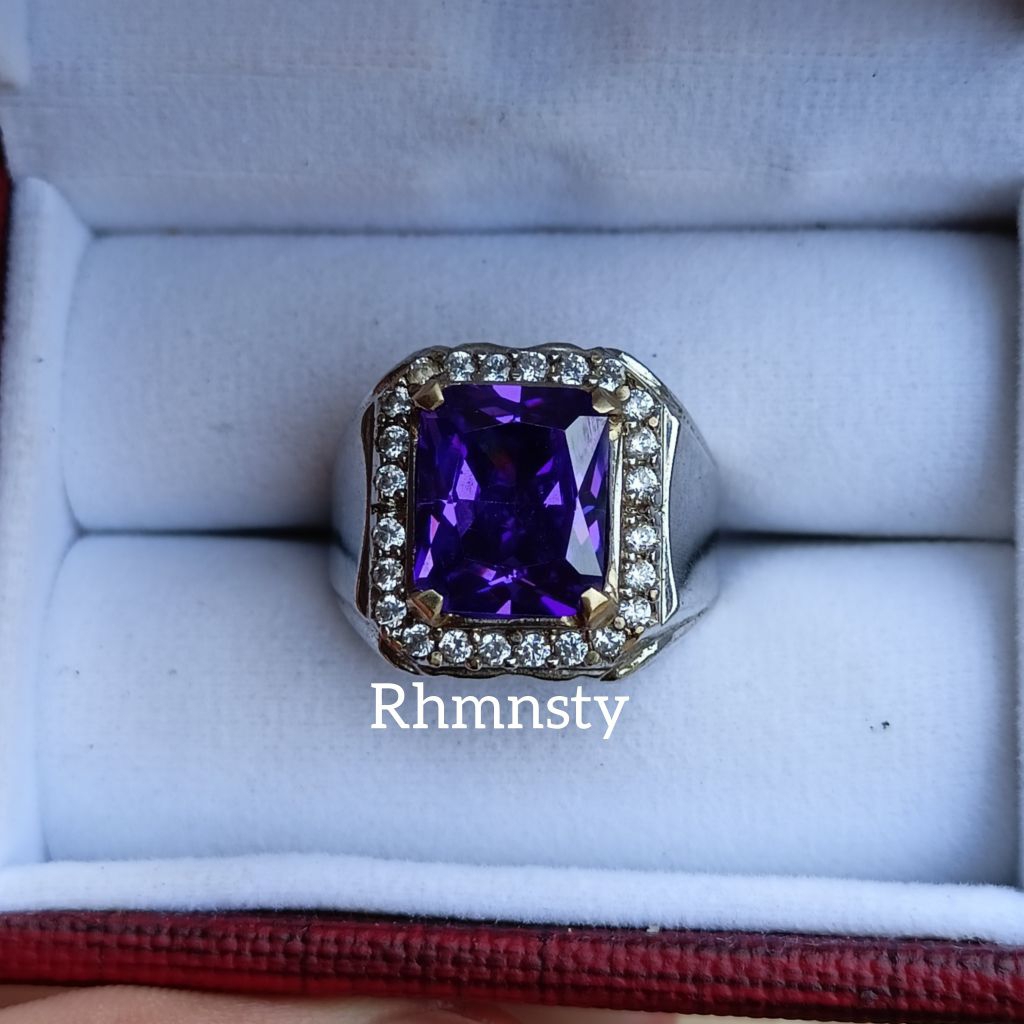 Cincin Batu Kecubung Cutting