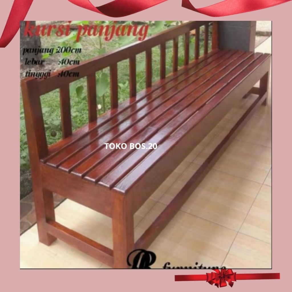 Bangku Panjang Kursi Tunggu Kursi Teras Kayu
