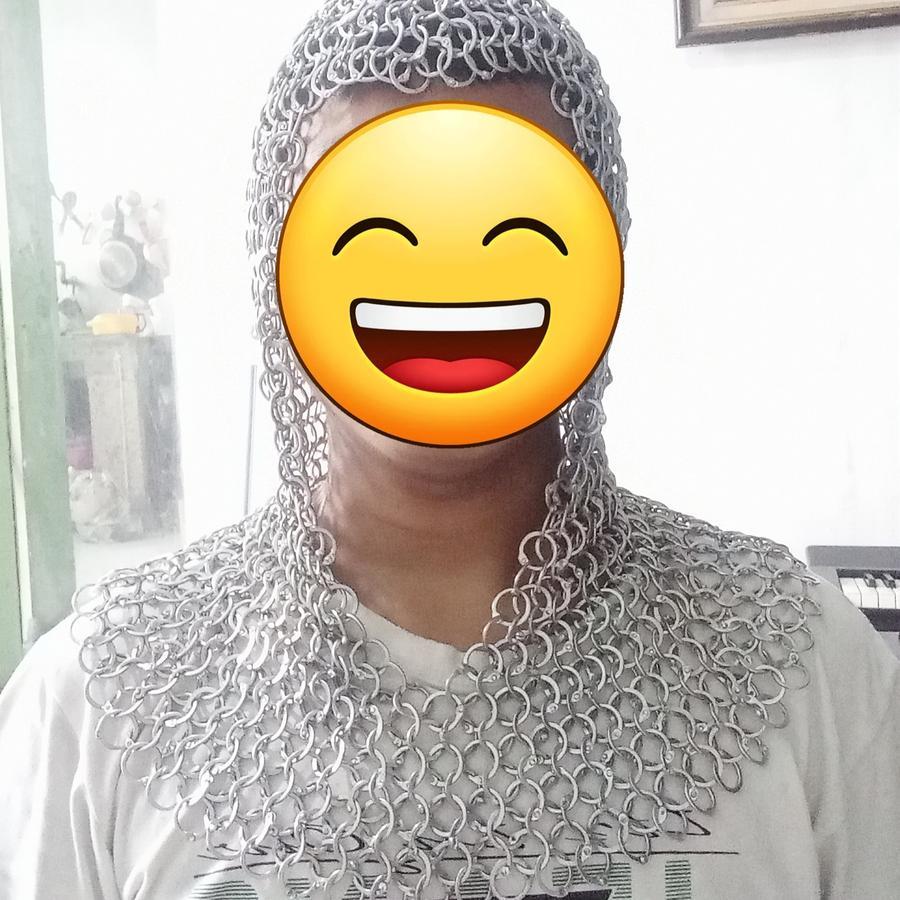 Chainmail Coif (Zirah Kupluk Aluminum) Baju Besi Kupluk