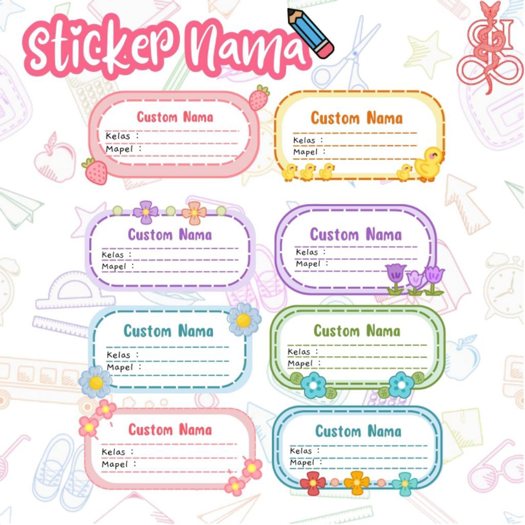 

Sticker Label Nama | Sticker Anak | Sticker lucu | Stiker Aesthetic | Sticker Murah - Back To School