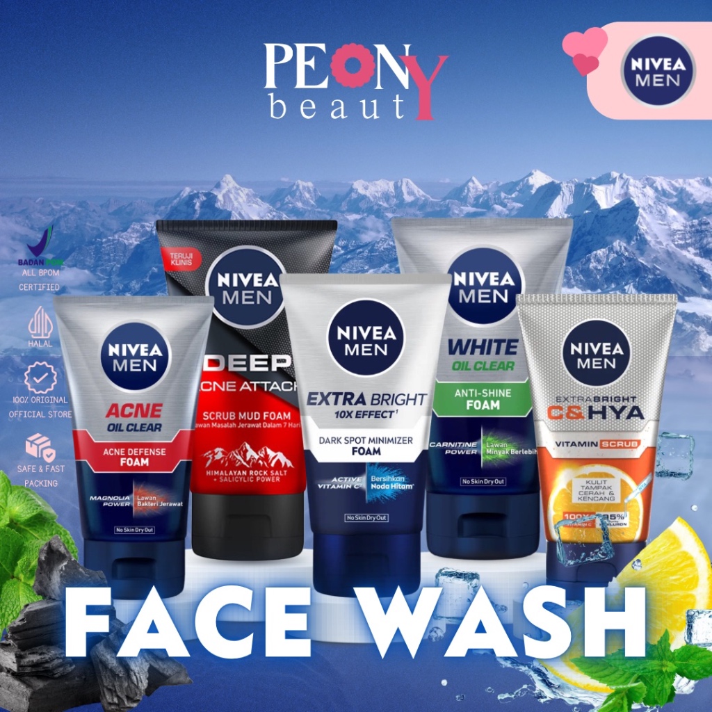PeonnyBeauty_NIVEA Men Facial Foam 100ml | Pembersih Muka Pria | Sabun Cuci Muka