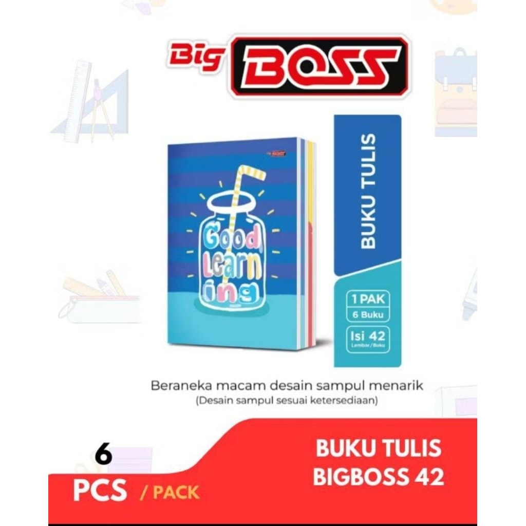 

(3 buku) Buku Tulis BIG BOSS 42 lembar ecer