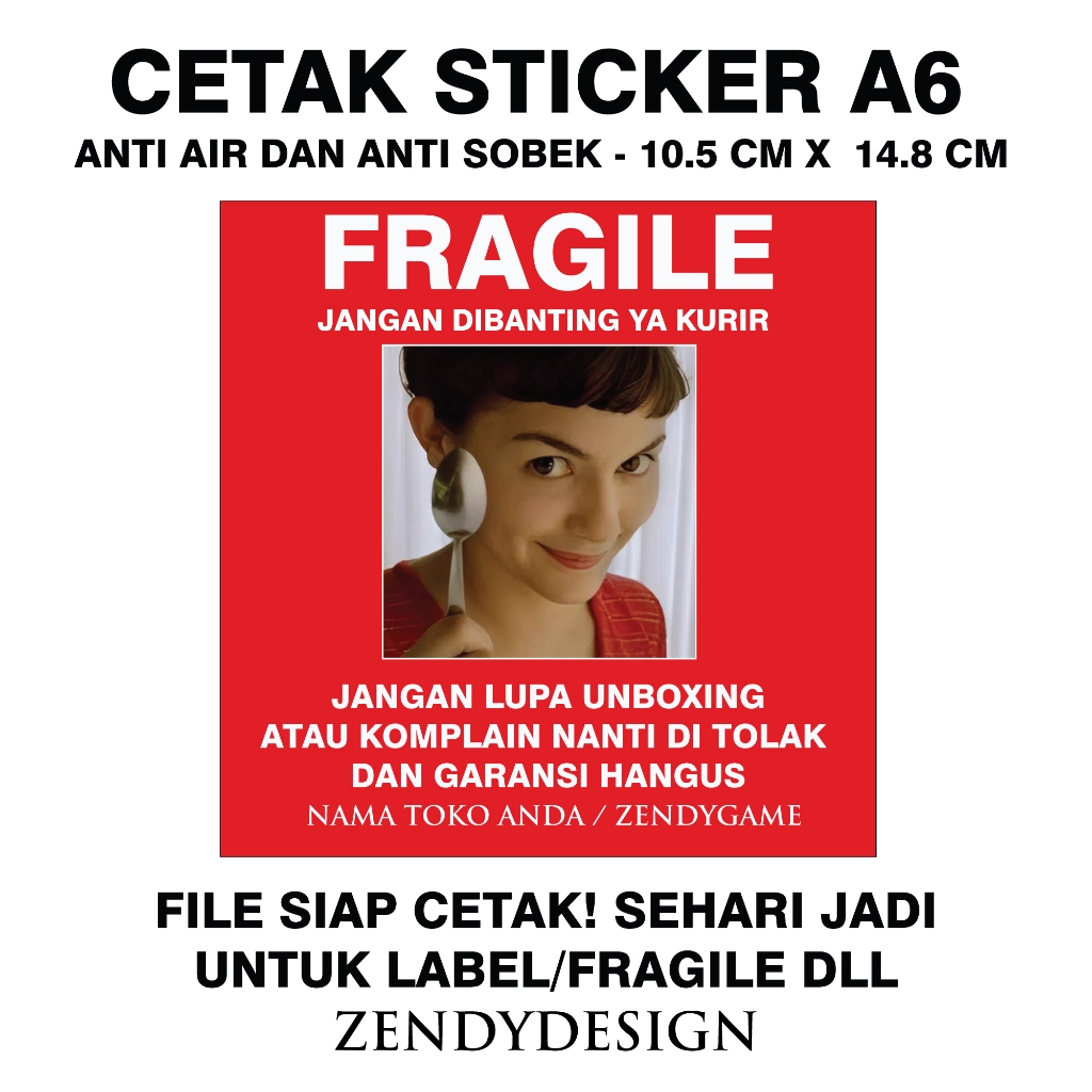 

100PCS A6 STICKER A6 FRAGILE DAN STICKER UNBOXING | STICKER UNTUK PAKET STICKER A6 COSTUM | STICKER CROMO GLOSSY ANTI AIR