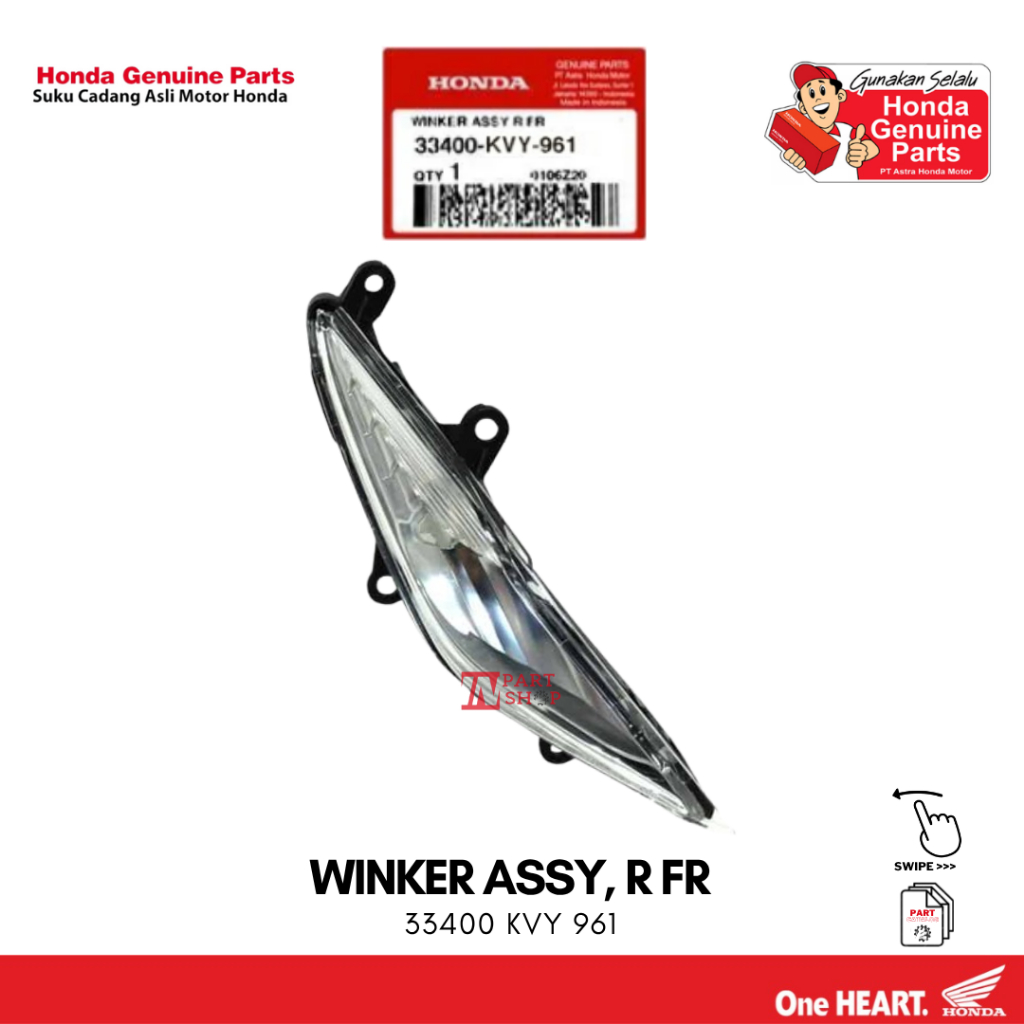 Sein Kanan Depan (Winker Assy R FR) - BeAT Karbu / 33400-KVY-961
