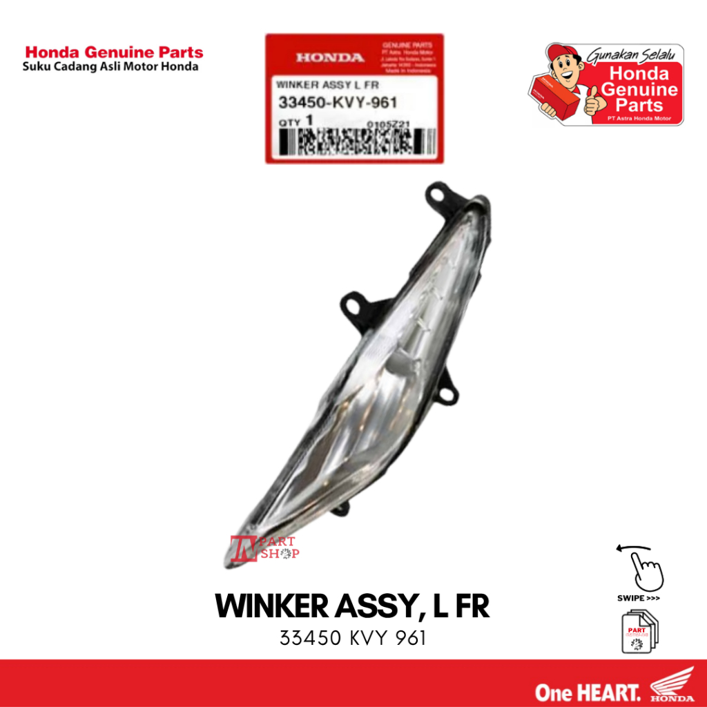 Sein Kiri Depan (Winker Assy, L FR) - BeAT Karbu / 33450-KVY-961
