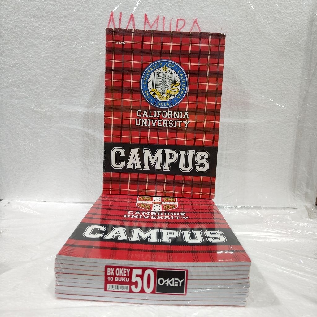 

1 Pak Buku Tulis Campus Merah Panjang 50 Lembar
