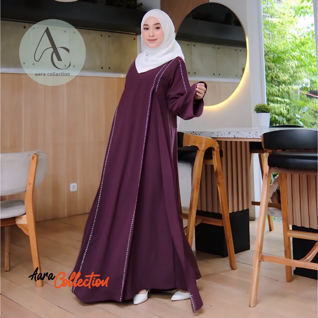 ORIGINAL (BISA COD) ABAYA TURKEY SABRINA SIMPEL ELEGAN PREMIUM BRANDED DRESS GAMIS ABAYA MADINAH