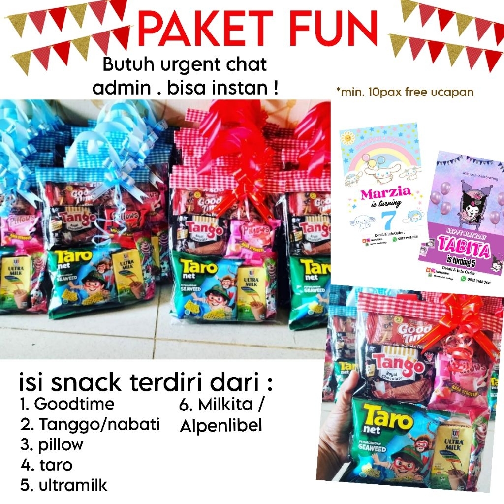 

Paket ulang tahun snack Goodiebag Fun || parcel snack surabaya || hampers murah || bingkisan ulang tahun surabaya