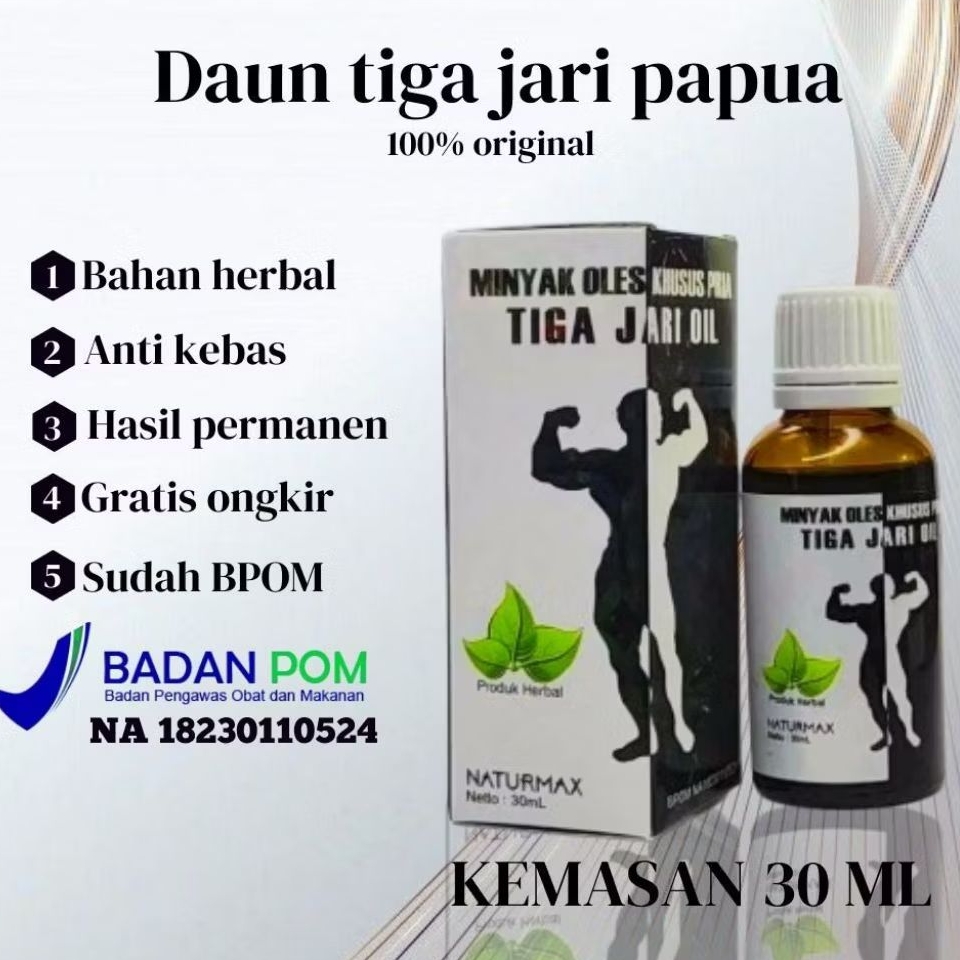 Minyak Pijat Oles Daun Bungkus 3 Jari Asli Original