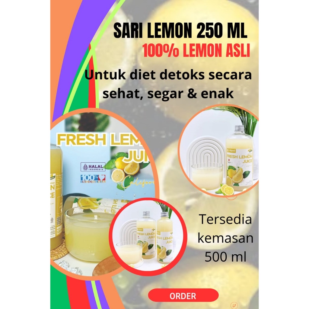 

Alami Sari Lemon 250 ML Murni | Sari Lemon Untuk Diet Detox Mengatasi Pencernaan