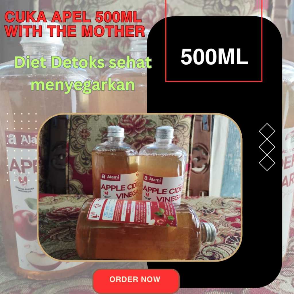 

Alami Cuka Apel 500ml Organik With The Mother | Cuka Apel 500ml Organik Diet Alami