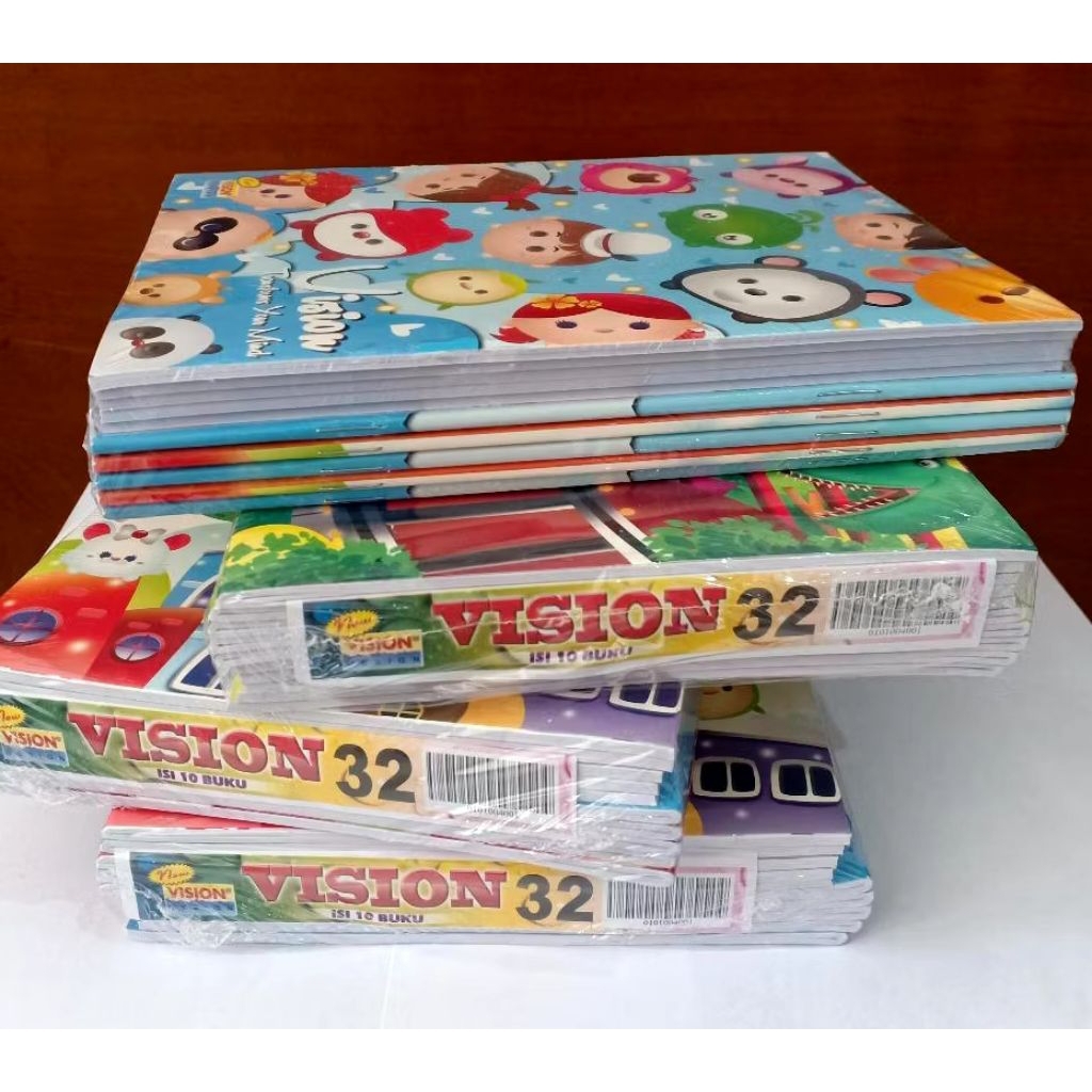 

Buku tulis vision 1 pak @32dan @38 pcs