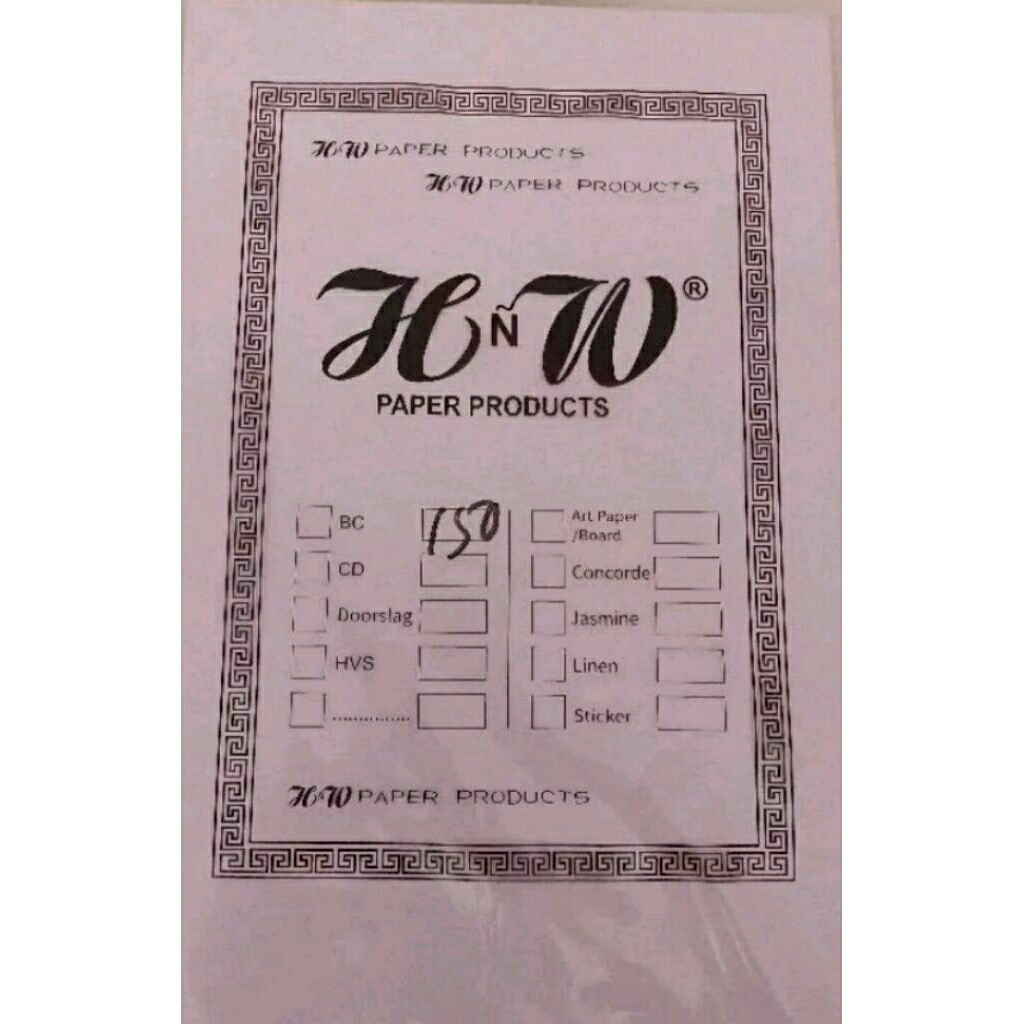 

kertas BC 150 gsm f4