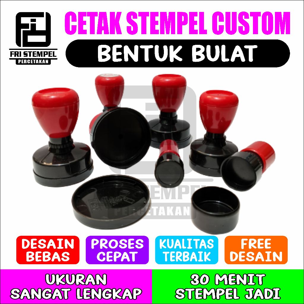 

(BULAT) Cetak stempel flash custom BULAT stempel tinta otomatis tinggal pakai