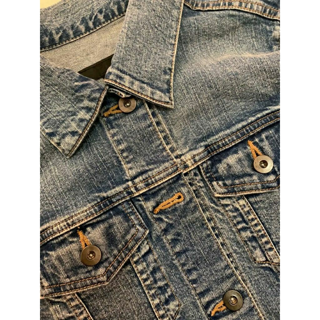 Jaket Trucker Jeans UNIQLO Denim Crop M