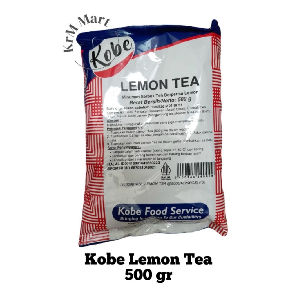 

Kobe Lemon Tea 500 gr 1/2 kg serbuk bubuk teh 500g gram kemasan horeka