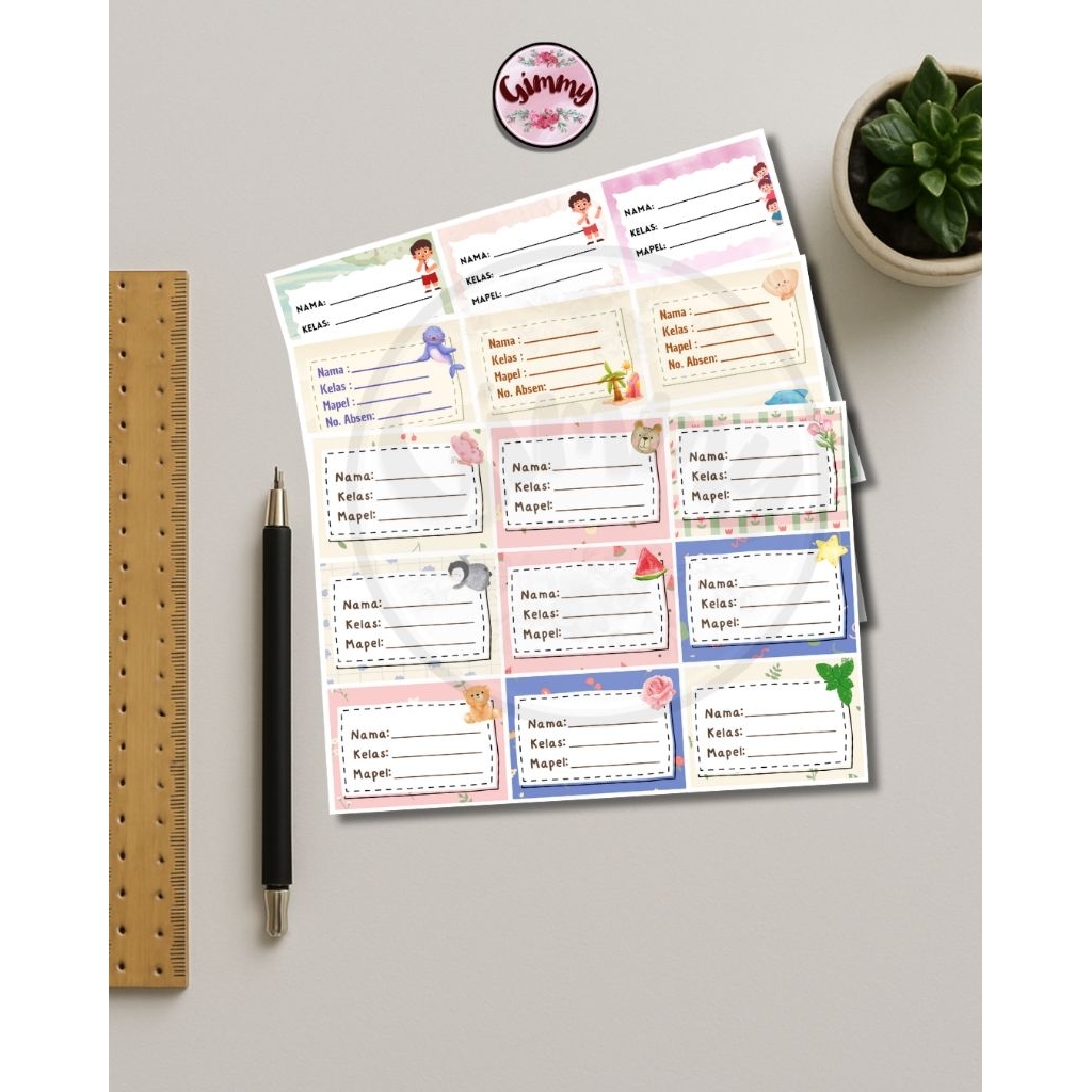 

Label Buku Murah Label Buku Lucu Label Buku Anak Sekolah V.1 isi 16| By Gimmy shop