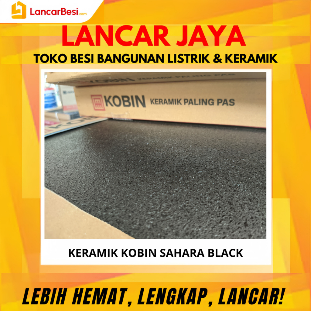Keramik Lantai Sahara Black 40x40 Kobin Hanya Untuk Area Jogja & Sekitarnya