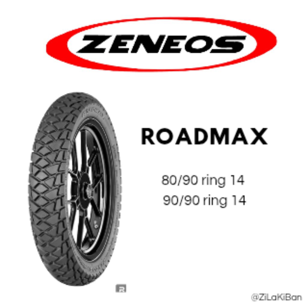 Ban Luar Ban Motor Zeneos Roadmax Ring 14 80/90-14 90/90-14 TUBLES Metick