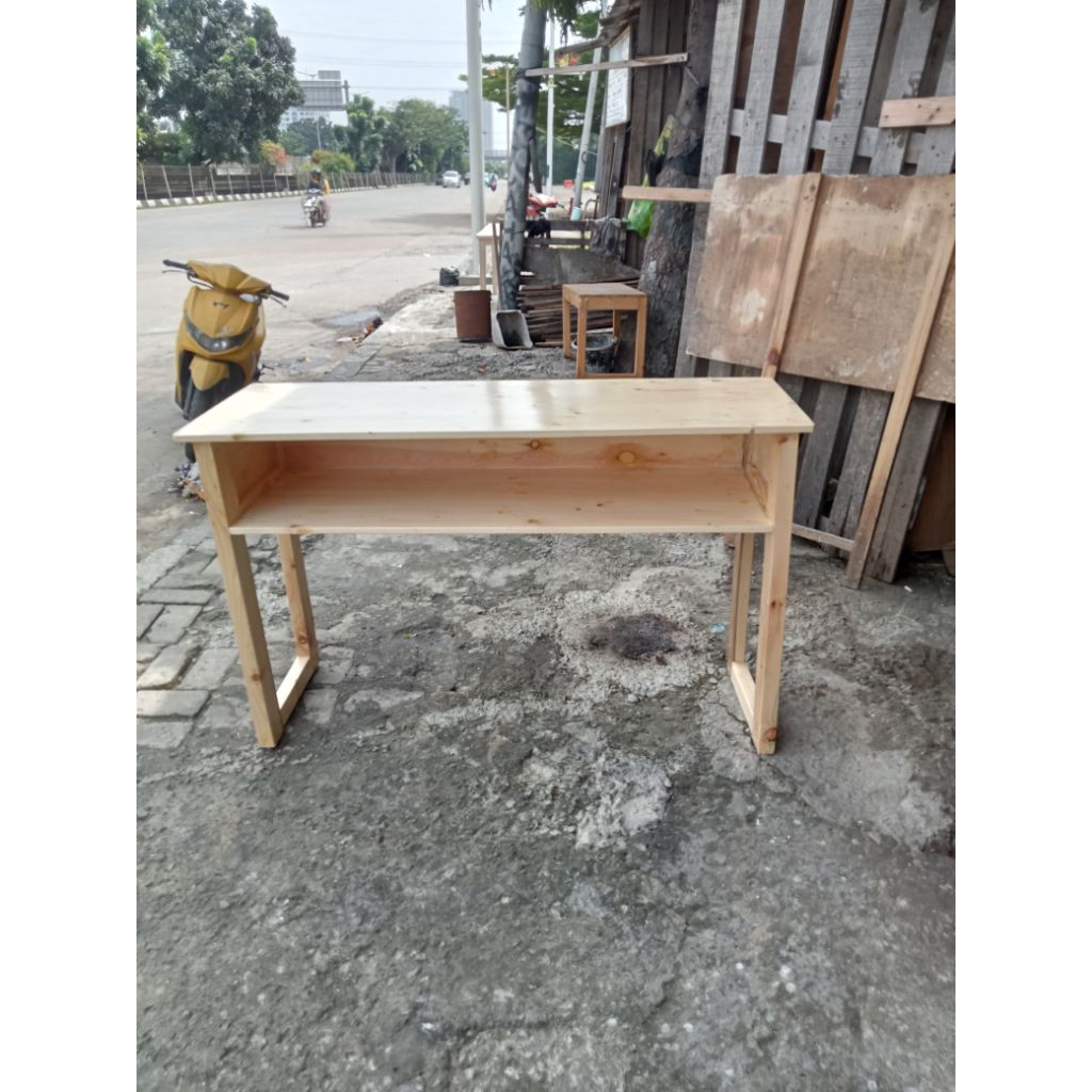 meja kerja bahan kayu jati Belanda