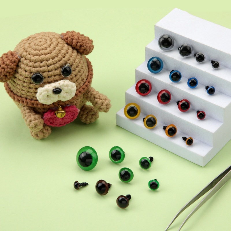 Mata Boneka warna Rajut Amigurumi dengan gasket/washer