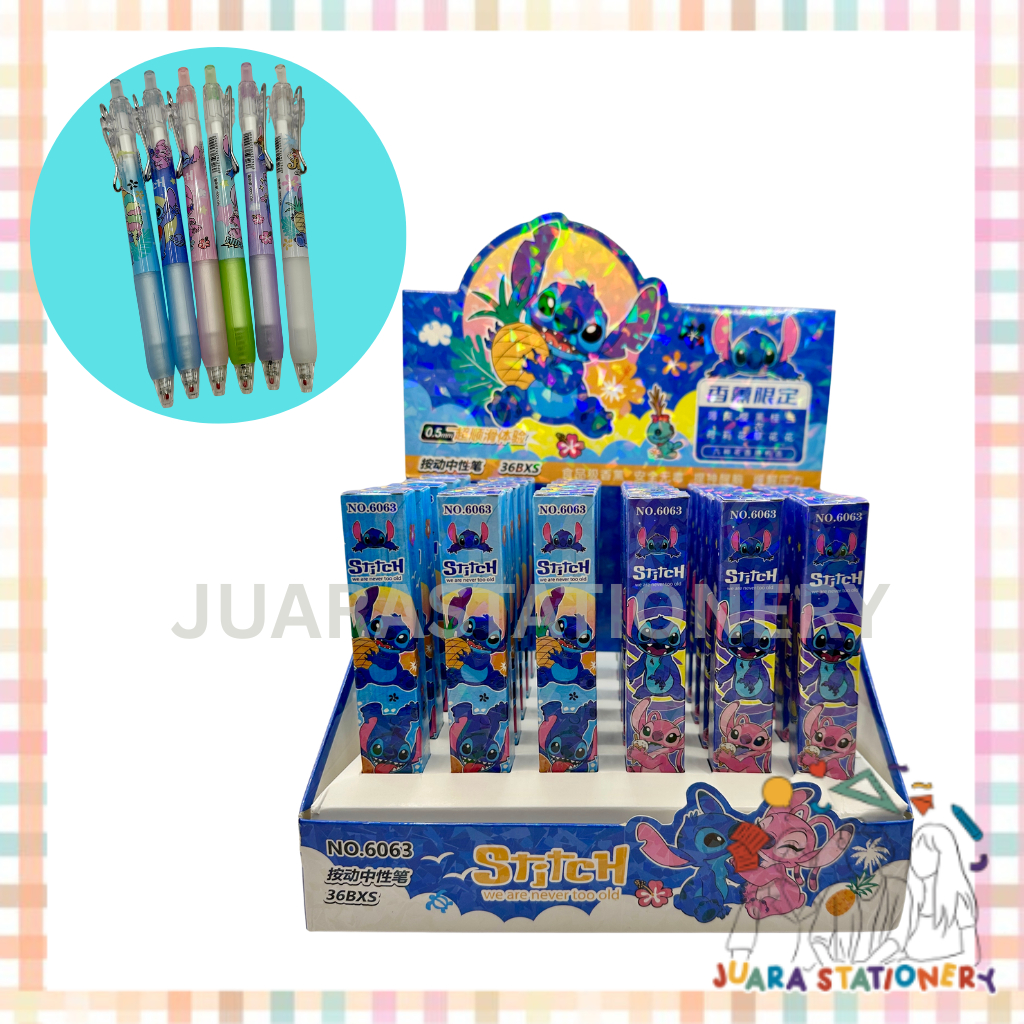 

(1490) JUARASTATIONERY Pulpen Gel BLIND BOX Stitch Tinta Hitam 0.5 / Pulpen Blind Box Pulpen Anak