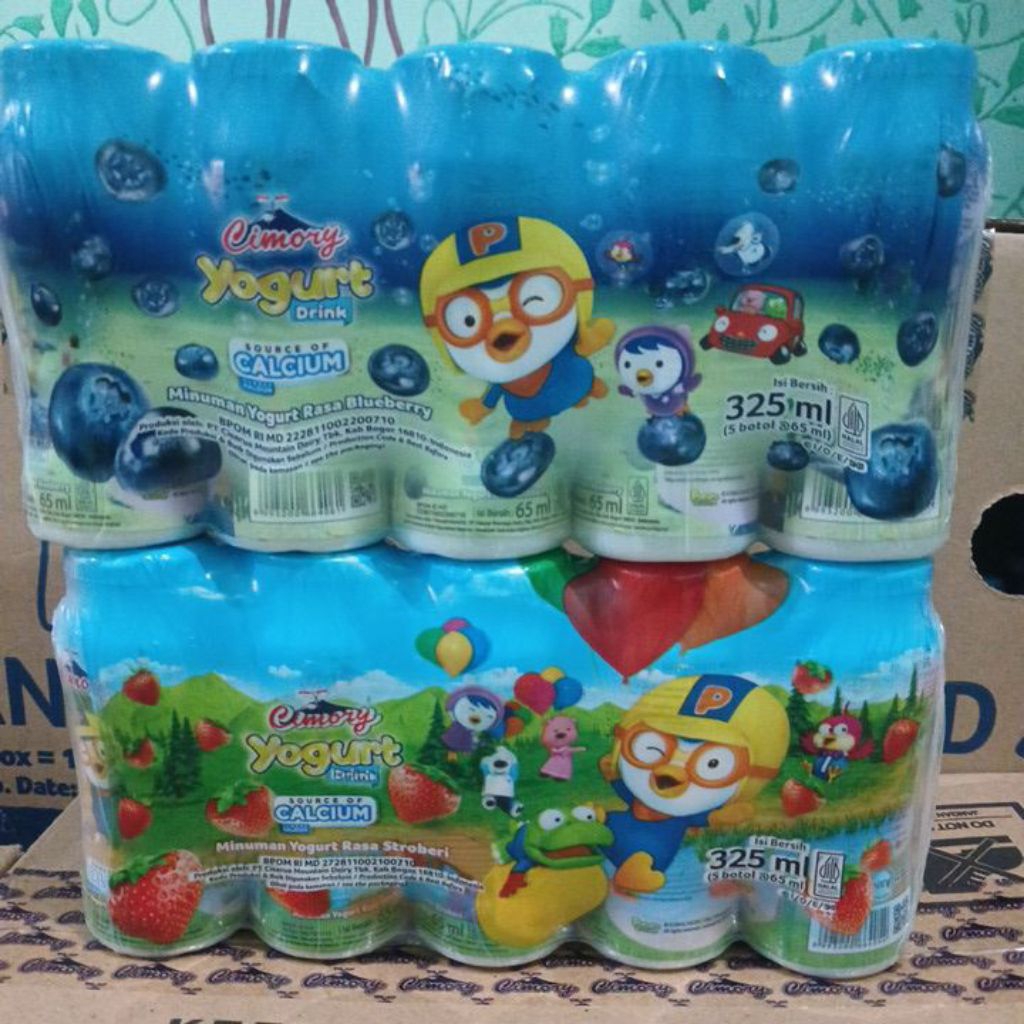 

( 1 KARTON ) Cimory Yogurt pororo botol 65ml x 5 pcs x 20slop