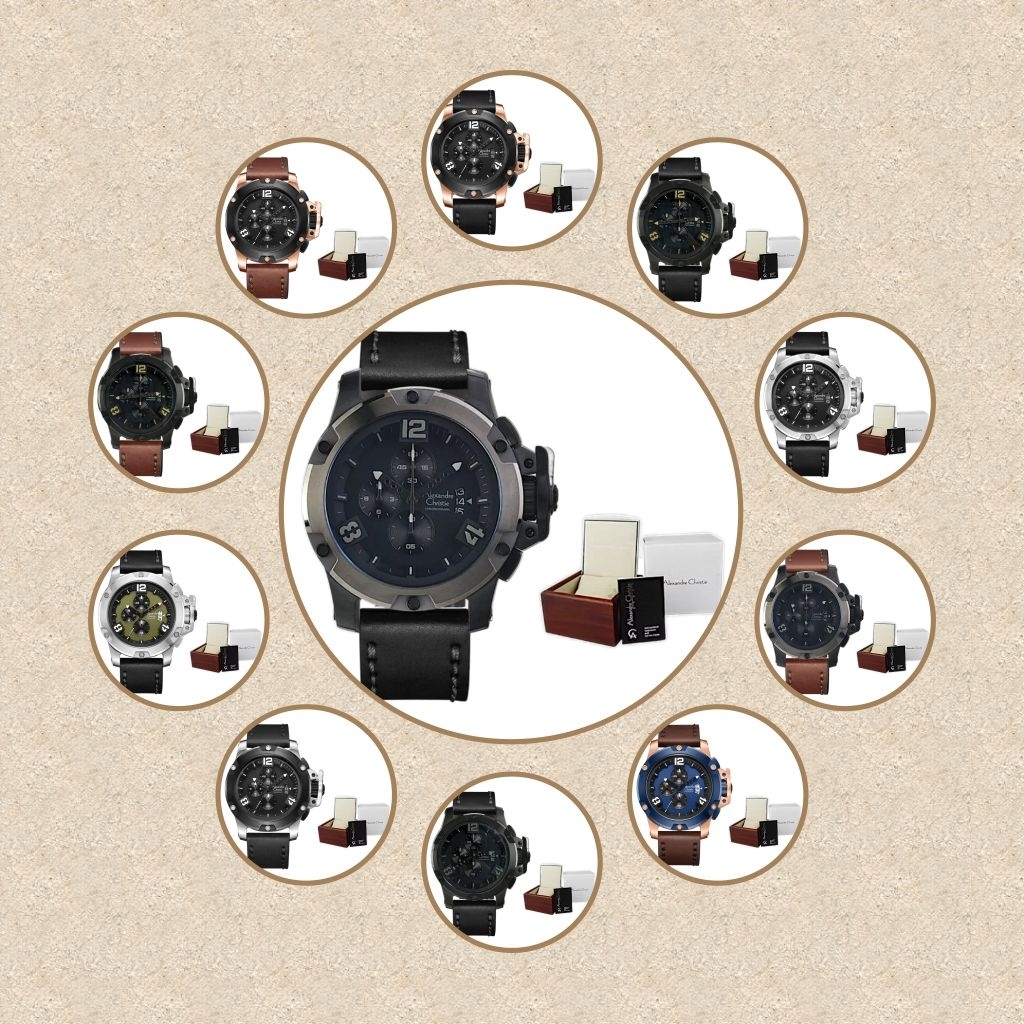 Jam Tangan Pria Alexandre Christie 6295 AC6295 AC 6295 Tali Kulit