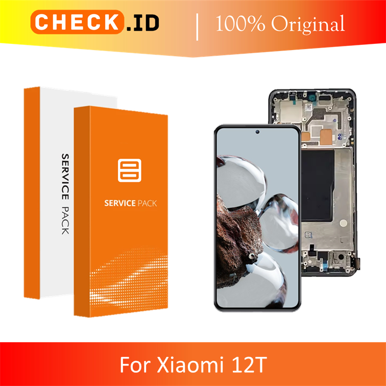 [ CHECK.ID ] AMOLED LCD + FRAME XIAOMI MI12T 12T - MI 12T 5G ORIGINAL