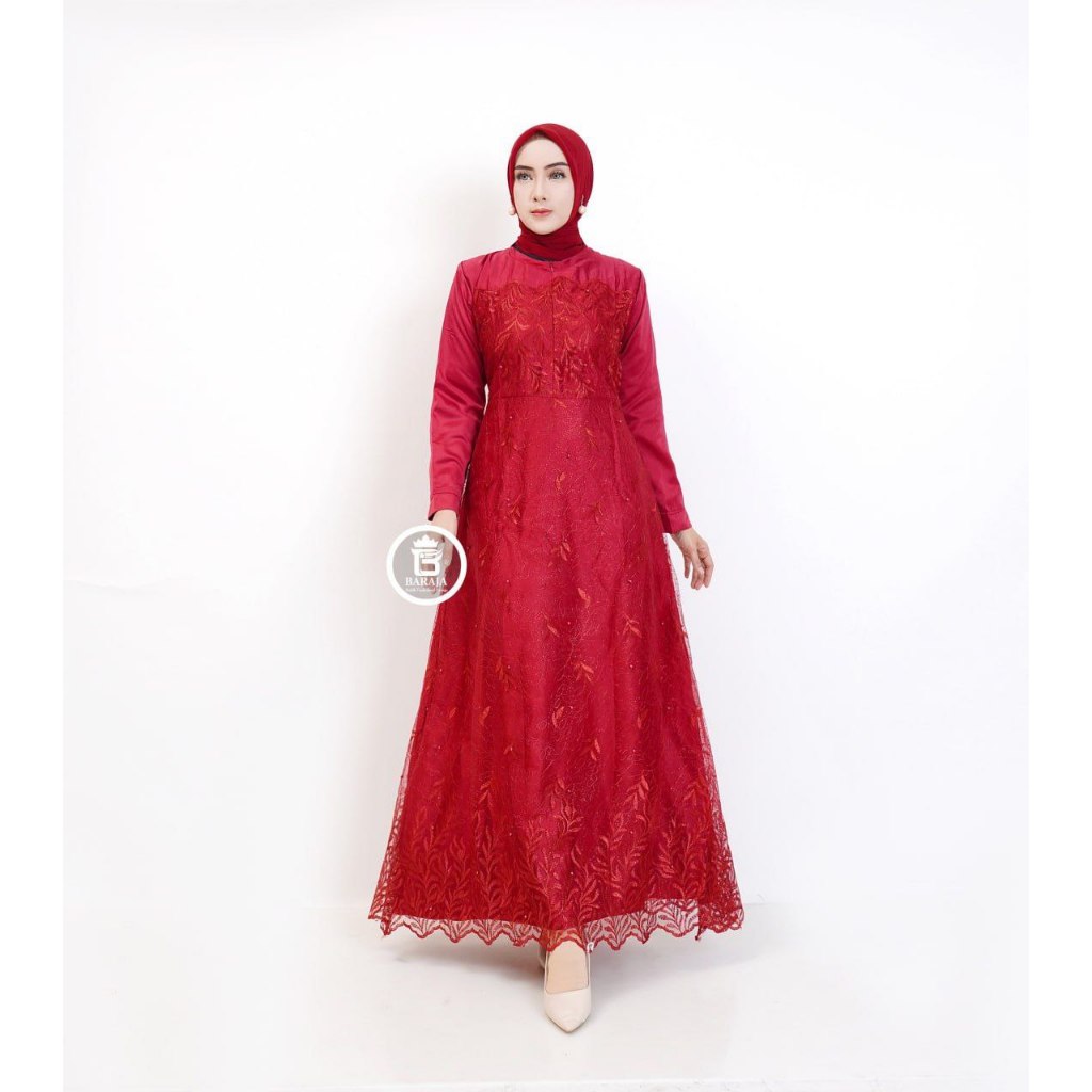 CUCI GUDANG | Gamis Brokat Aura Gown | Gamis Brokat Kondangan | Gamis Brukat Mewah Elegan Terbaru 20