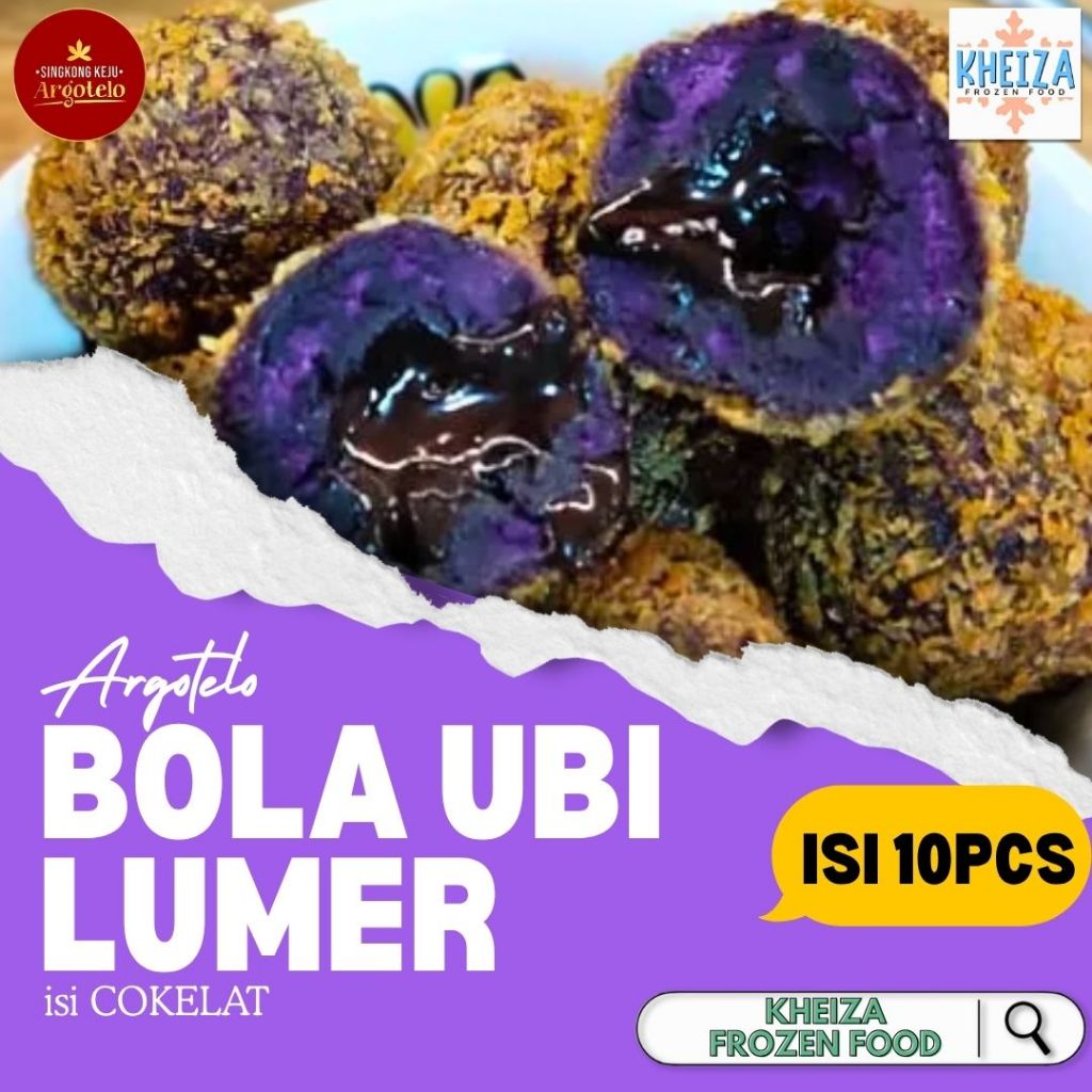 

ARGOTELO Bola Ubi Lumer isi COKELAT Siap Goreng Frozen Oleh - Oleh - Kheiza Frozen