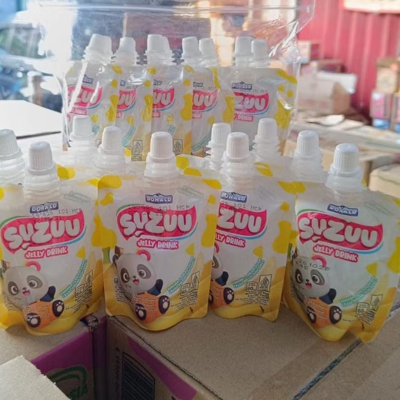 

1 pack donald suzuu banana jelly drink isi 10