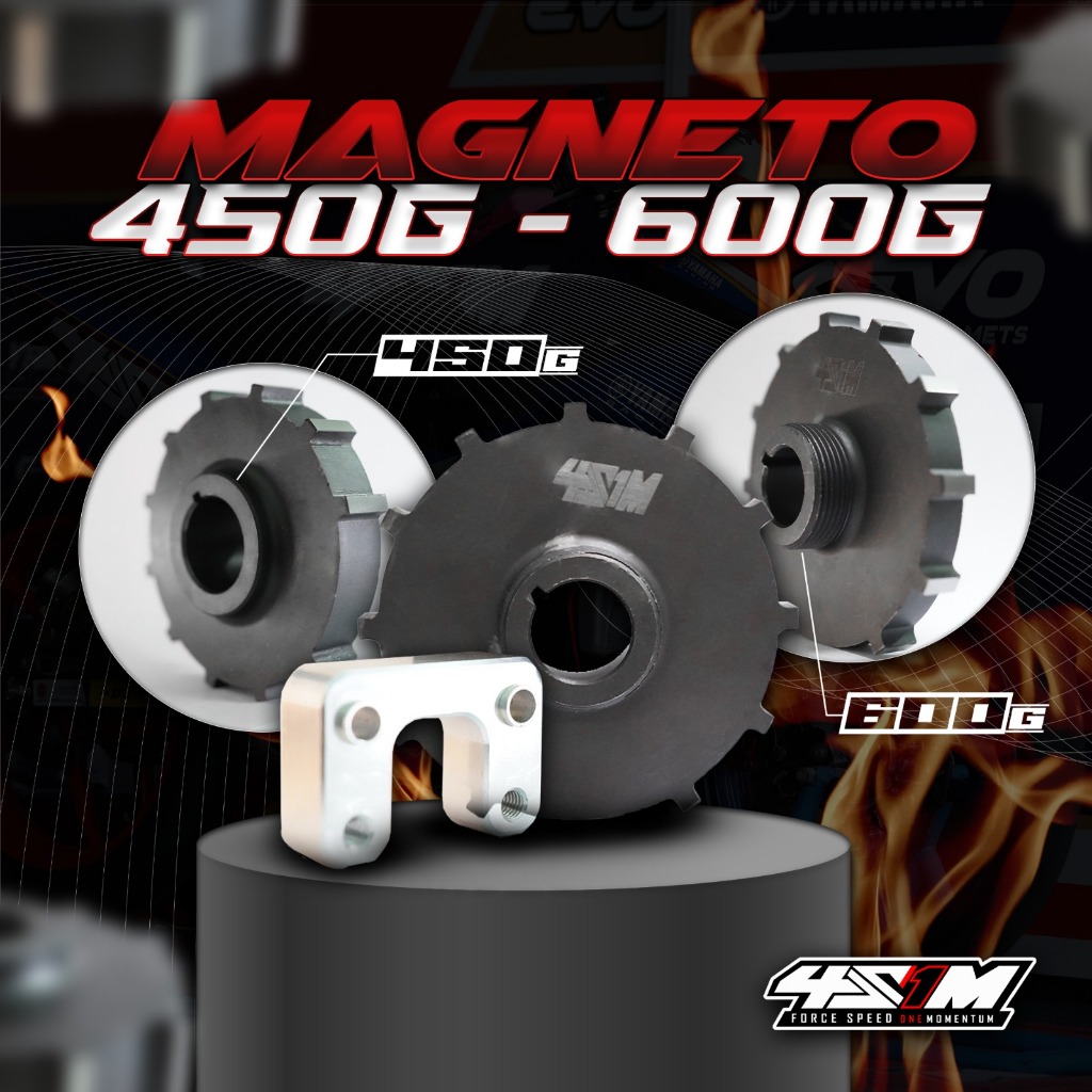 Magneto 4S1M Y15ZR / MX King 450g & 600g | CNC Presisi | Torsi Nendang | Racing & Harian - ROTOR MAG