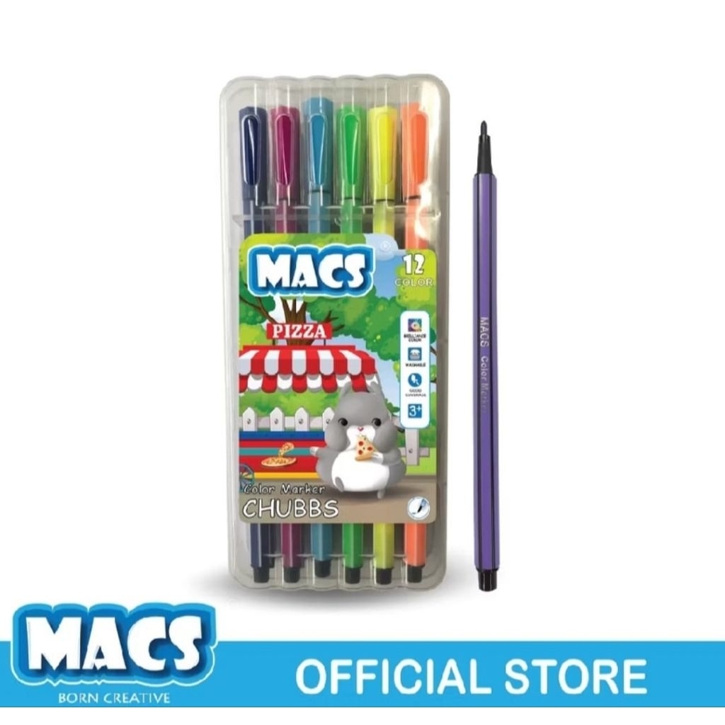 

MACS Color Marker 12 warna Spidol Tipis