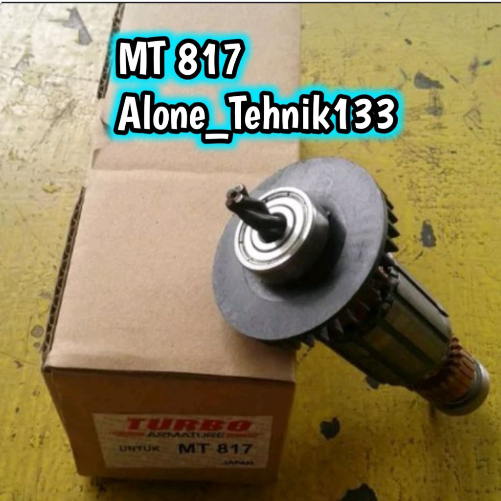 ARMATURE MT817 MESIN BOR IMPACT DRILL MAKTEC MT 817 ANGKER ROTOR MESIN BOR IMPACT DRILL MAKTEC MT817