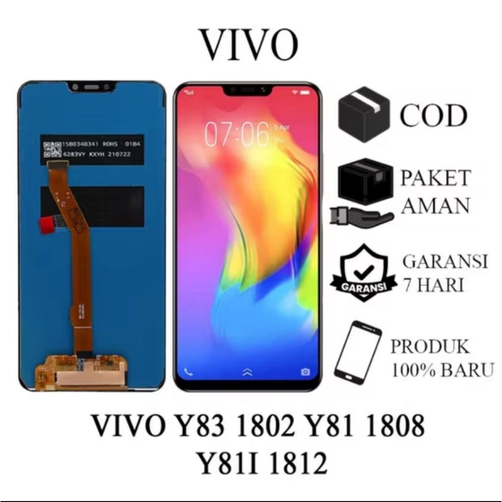 LCD ORIGINAL VIVO Y81/Y83/1802/1808/Y81I/1812
