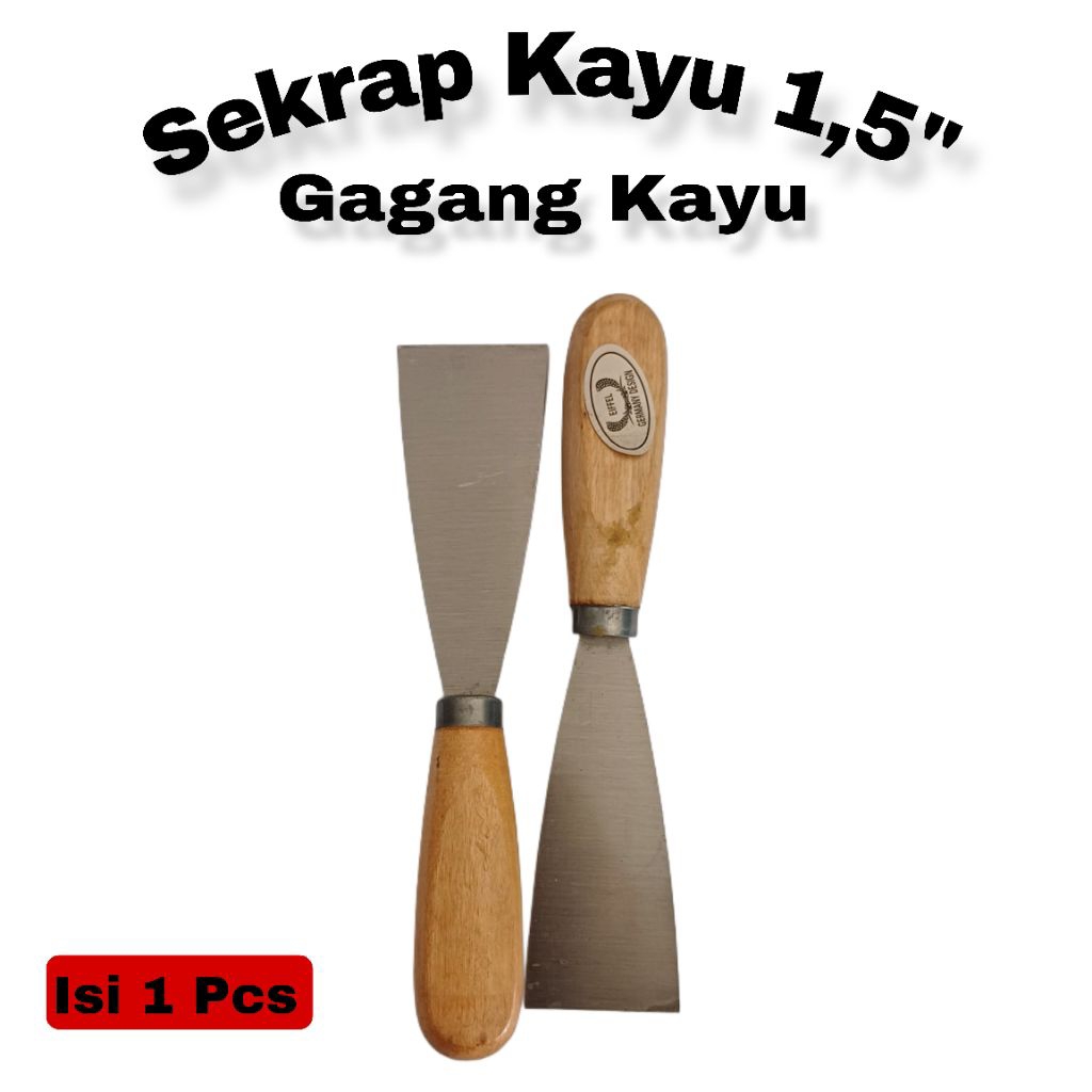 [ 1,5" ] Sekrap Kayu | Kape Gagang Kayu Kapi Cat