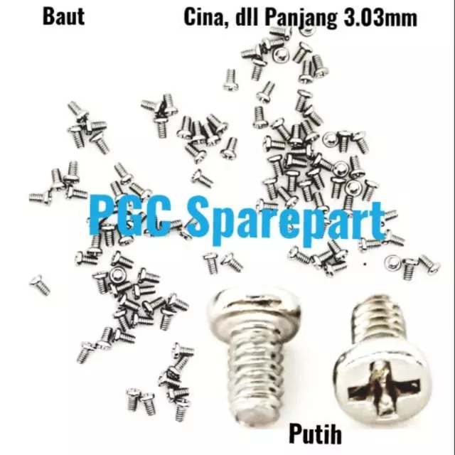 Baut Plus Bunga - Panjang 2,5mm 3mm untuk Samsung Cina OP Vivo Xiaomi Sony LEN Zenfone Advan dll
