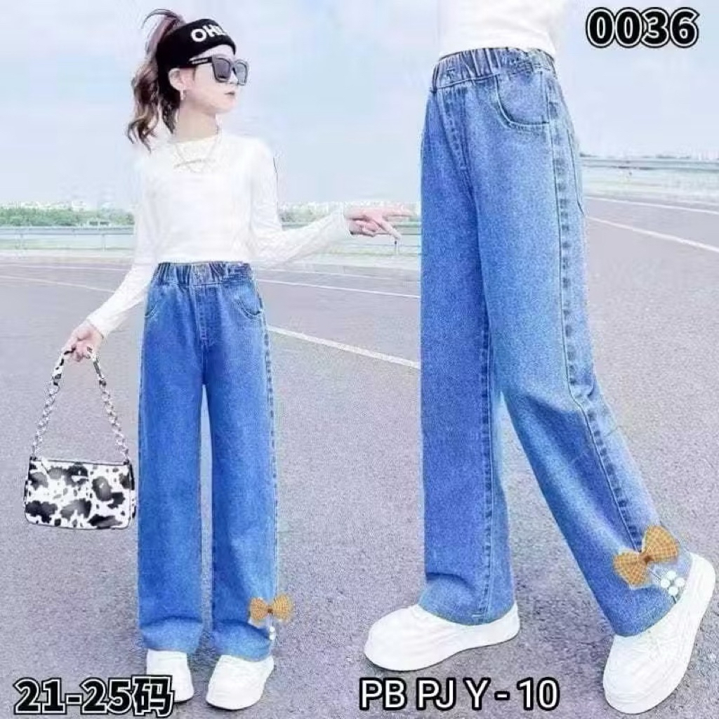 Celana Kulot Import Usia 1-10 Tahun Celana Jeans Kulot Anak Perempuan Korea Fashion Anak Perempuan