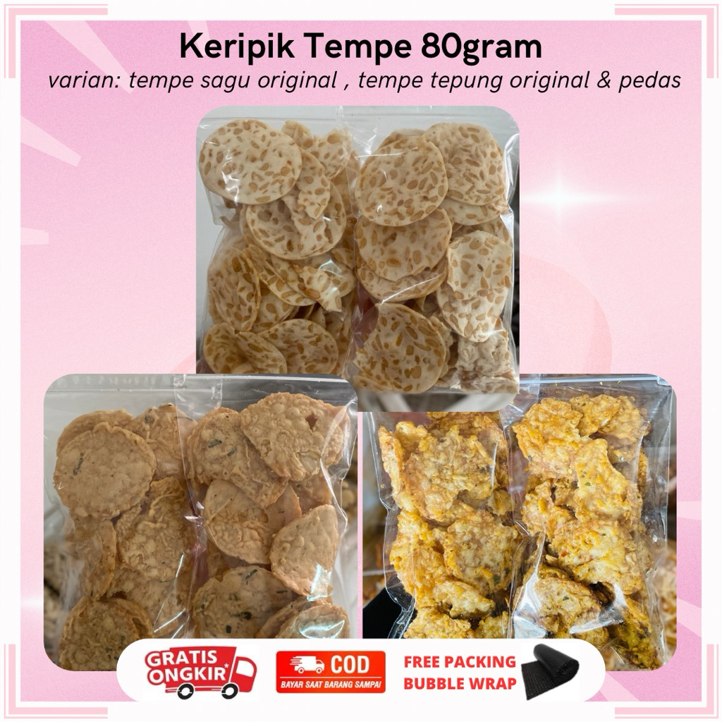 

KERIPIK TEMPE 80GRAM | KERIPIK TEMPE SAGU | KERIPIK TEMPE TEPUNG PEDAS